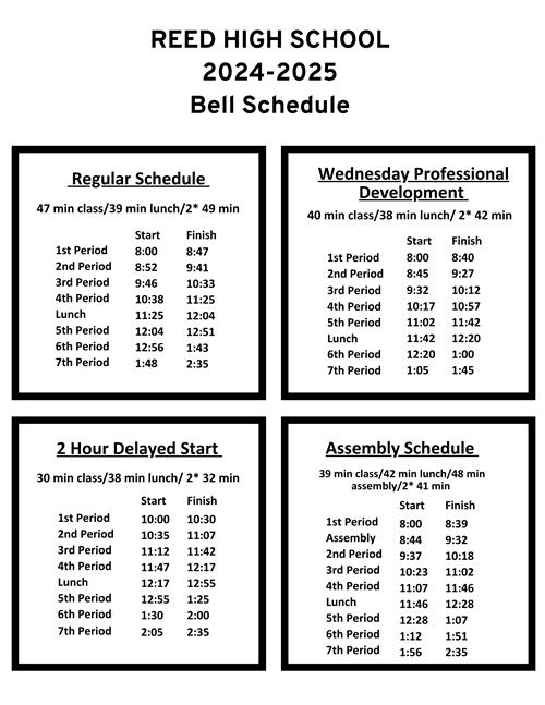 bell schedule
